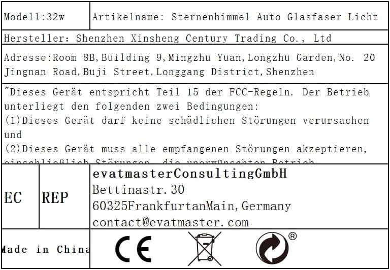 1300pcs 13.1ft Fiberglas Starlight Light Kit für Auto, 32W RGB Meteor Farbe Bluetooth APP Control So