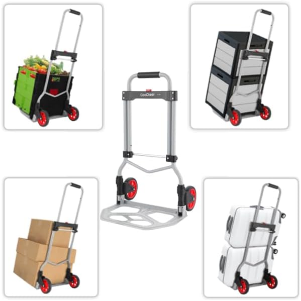 COOCHEER Aluminium-Sackkarre, zusammenklappbarer Gepäckträger, ideal für Industrie und Haushalt, max