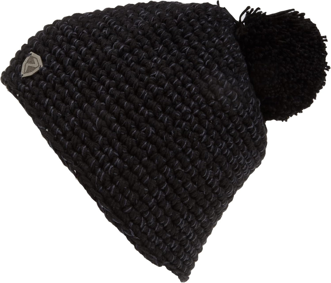 Ziener Erwachsene INTERCONTINENTAL hat Bommel-mütze/ warm, gehäkelt Einheitsgrösse Schwarz, Einheits