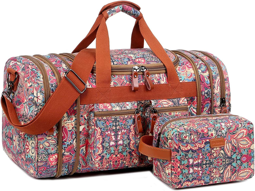 BAOSHA Mehrfarbig Frauen Reisetaschen Reise Duffel Weekender Bag Sporttasche für Damen Carry on Schl