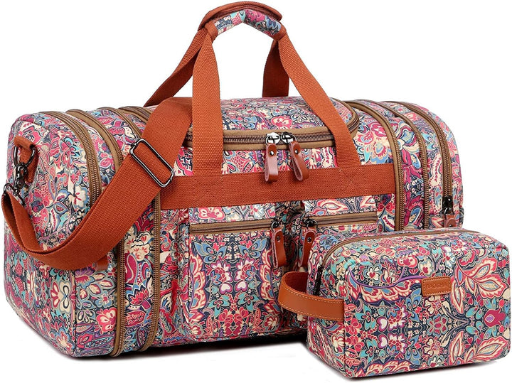 BAOSHA Mehrfarbig Frauen Reisetaschen Reise Duffel Weekender Bag Sporttasche für Damen Carry on Schl