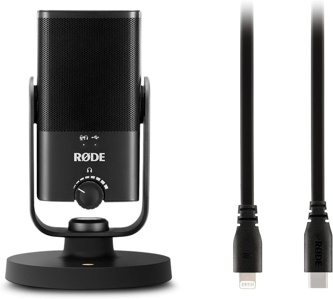 RØDE NT-USB Mini-Kondensatormikrofon in Studioqualität + SC19 USB-C-Lichtkabel (1,5m - iOS-kompatibe