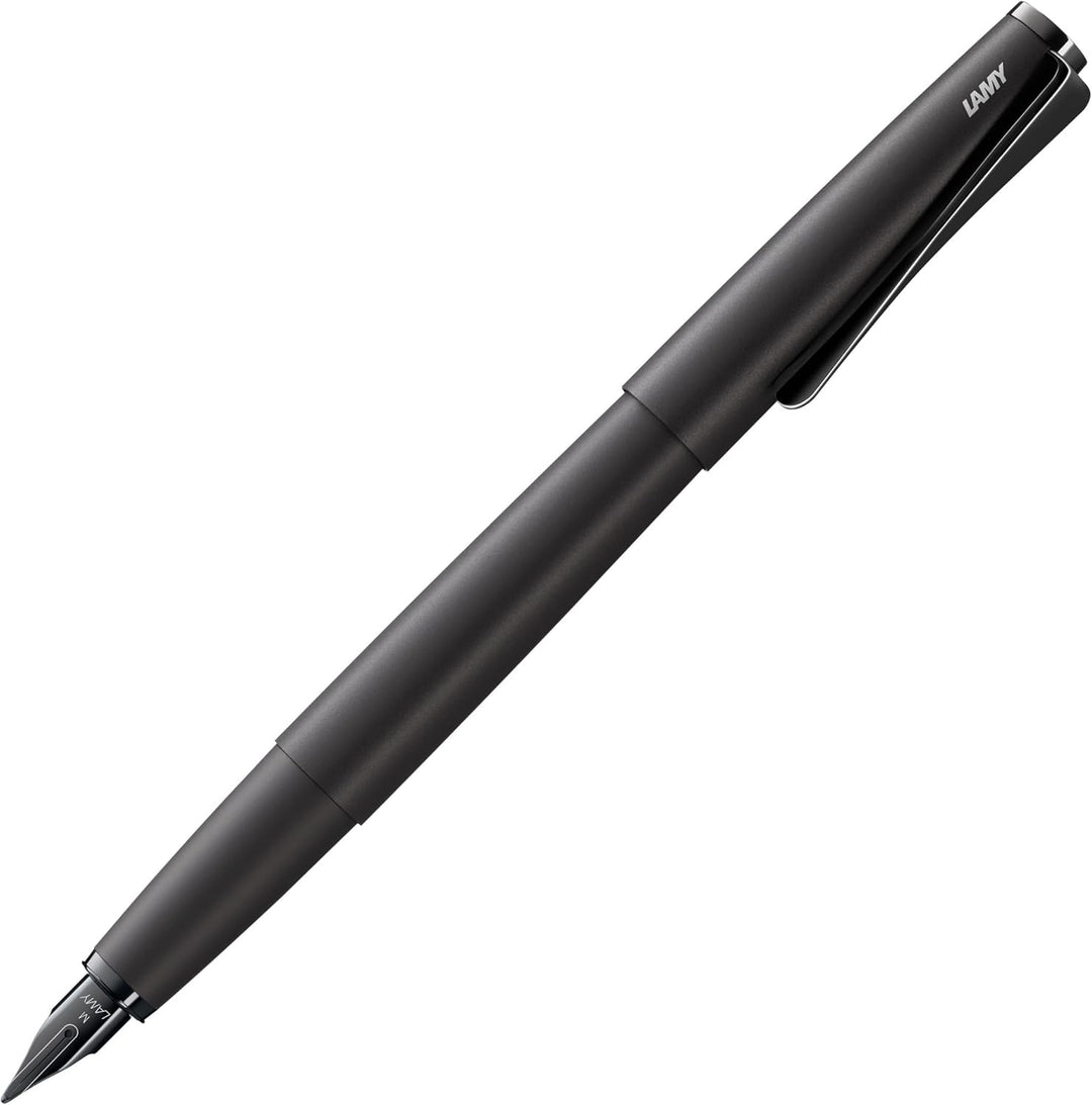 LAMY studio Füllhalter 066 - Füller aus rostfreiem Edelstahl, in schwarzem Softlack-Finish mit einem
