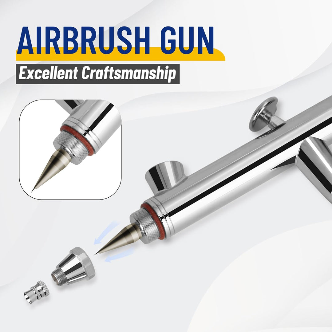 Airbrush Fengda FE-183K Präzisions-Dual-Action-Airbrush-Set für Schwerkraftzufuhr mit 3 Körbchengrös