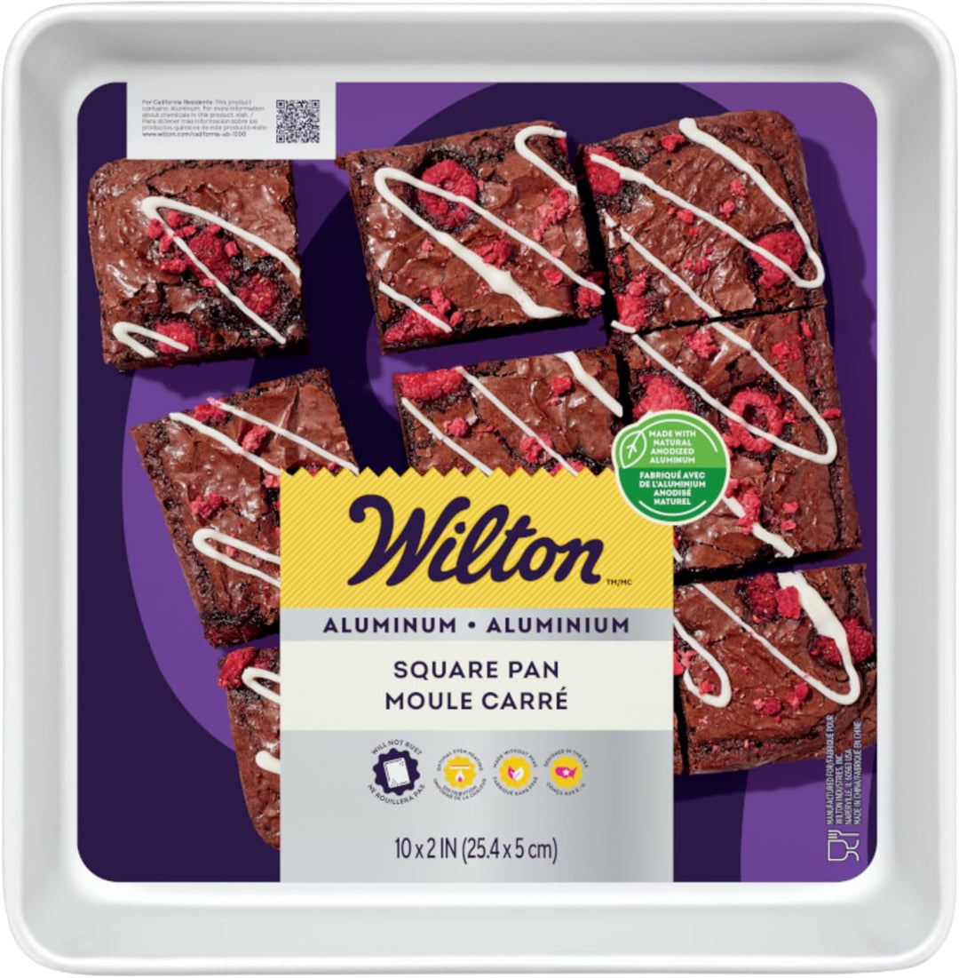 Wilton Performance Pans Quadratische Backform, 25,4 x 5 cm 10 25,4 cm (10 Zoll), Quadrat Pfanne, 10