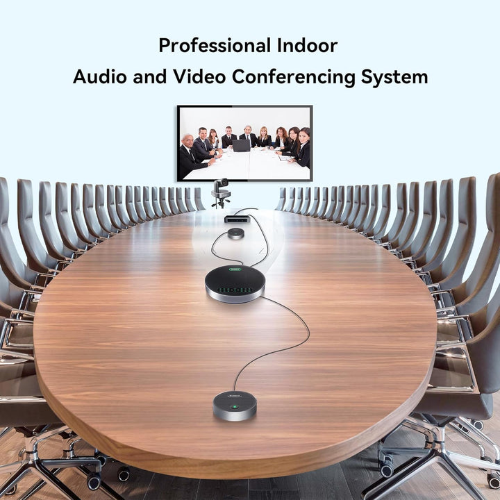 Tenveo 4K PTZ-Konferenzkamera mit Bluetooth-Freisprecheinrichtung 2 Erweiterungsmikrofone 12-facher
