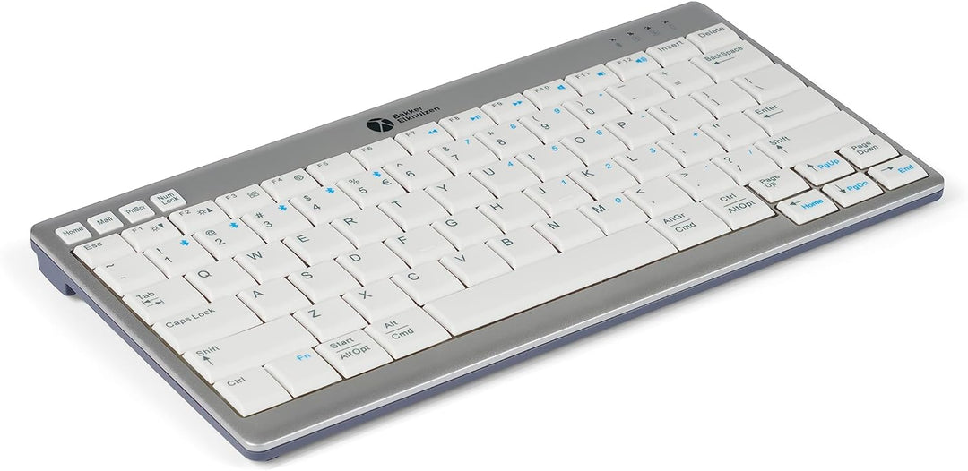 BakkerElkhuizen UltraBoard 950 Wireless, Kompakttastatur, US-Layout QWERTY, Hellgrau/Weiss