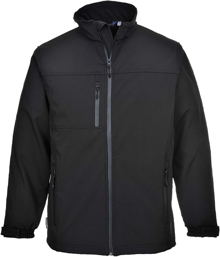 Portwest Softshell-Jacke (3-lagig), Farbe: Schwarz, Grösse: M, TK50BKRM M Schwarz, M Schwarz