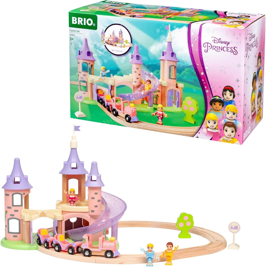 BRIO Disney Princess 33312 Traumschloss Eisenbahn-Set - Märchenhafte Ergänzung Holzeisenbahn - Empfo