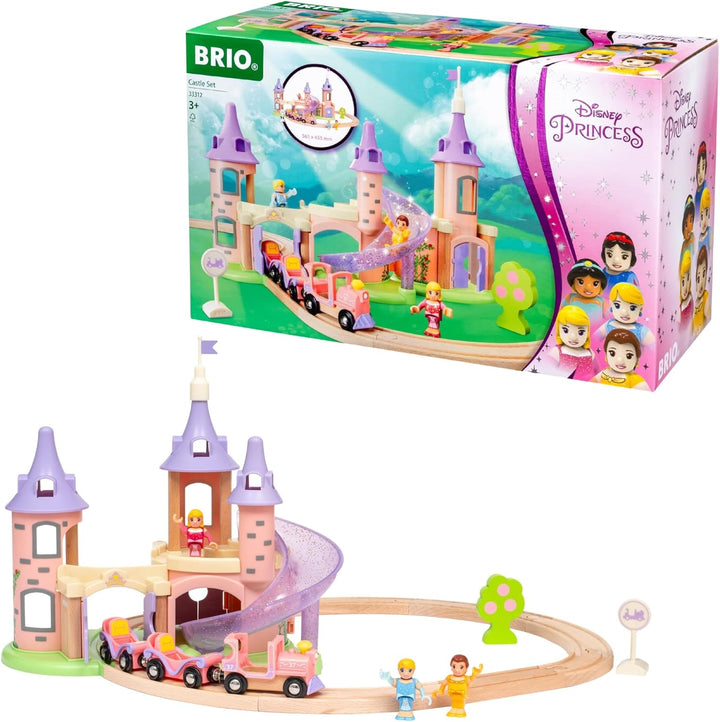 BRIO Disney Princess 33312 Traumschloss Eisenbahn-Set - Märchenhafte Ergänzung Holzeisenbahn - Empfo