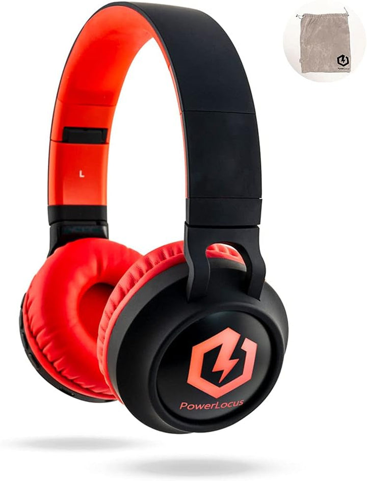 PowerLocus Kinderkopfhörer Bluetooth, Kinder Kopfhörer Over-Ear mit 85db Lautstärkebegrenzung LED-li