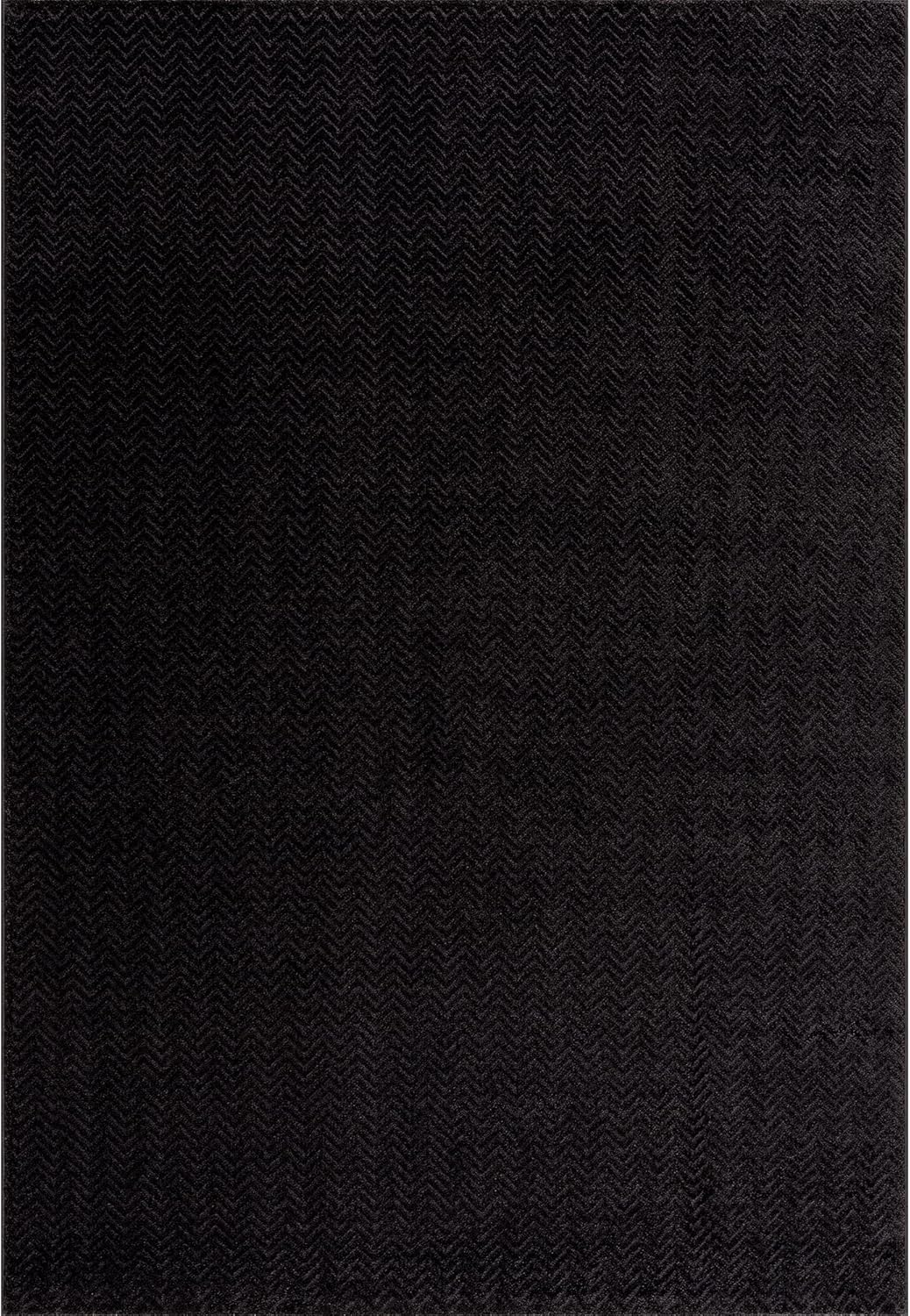 payé Teppich Wohnzimmer - Anthrazit - 120x170cm - Meliert Muster - Einfarbig - Hoch Tief Effekt - Ku