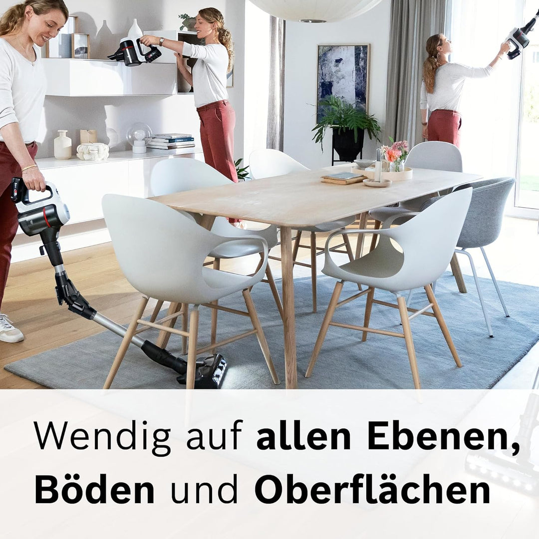 Bosch Akku-Staubsauger Unlimited 7 BSS711W, kabelloser Handstaubsauger, beutellos, Wechselakku, Knic