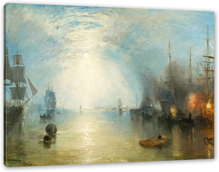 Generisch William Turner - Keelmen Heaving in Coals by Moonlight als Leinwandbild / Grösse: 120x80 c