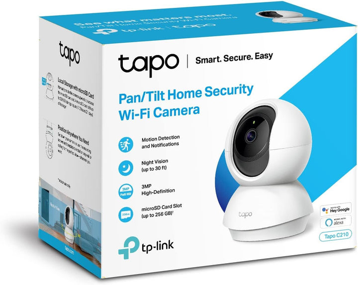 TP-Link Tapo C210 WLAN IP Kamera Überwachungskamera (Linsenschwenkung- und Neigung, 3MP-Auflösung, 2