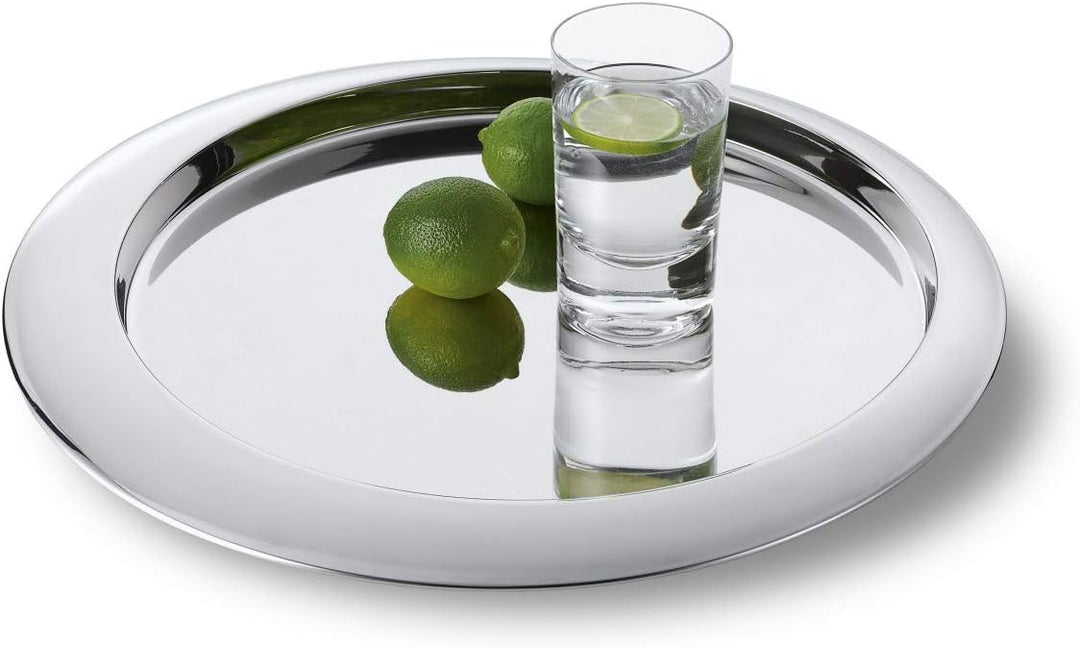 Philippi - LUNA Tablett - glänzender Edelstahl - Kellnertablett zum servieren von Sekt, Kaffee, Tee