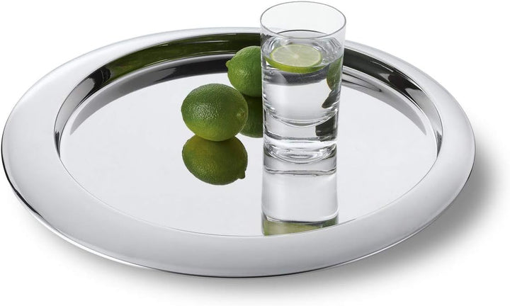 Philippi - LUNA Tablett - glänzender Edelstahl - Kellnertablett zum servieren von Sekt, Kaffee, Tee