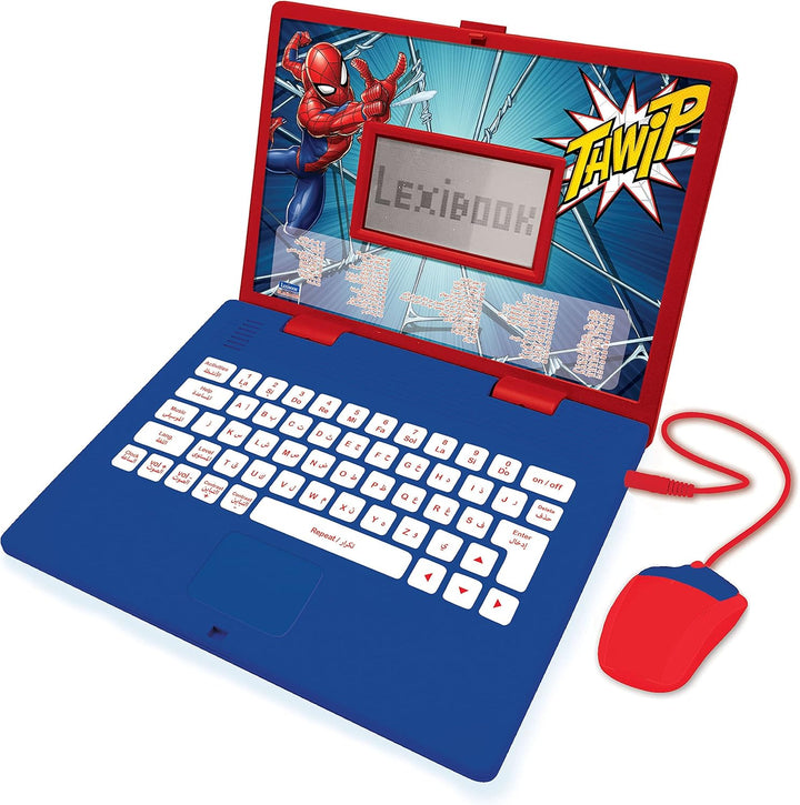 LEXIBOOK JC598SPi13 Mouse Pädagogischer und zweisprachiger Laptop Arabisch/Englisch-Spielzeug für Ki