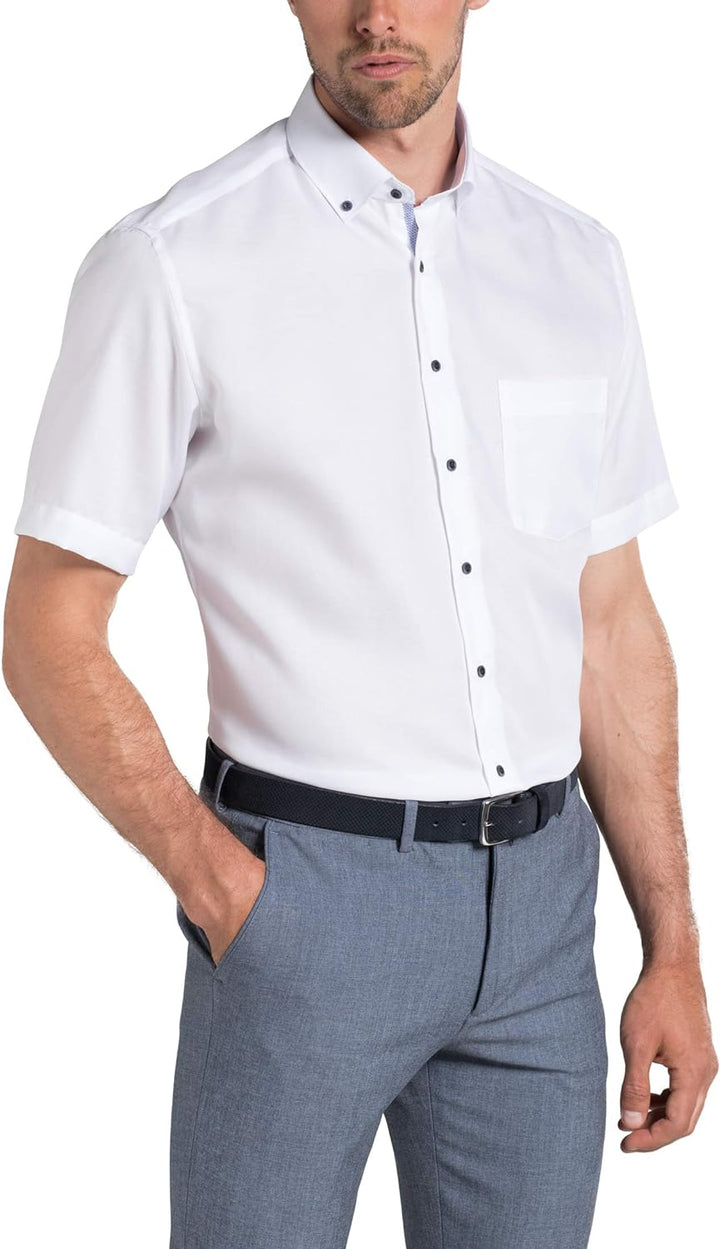 eterna Kurzarm Hemd MODERN FIT Oxford unifarben