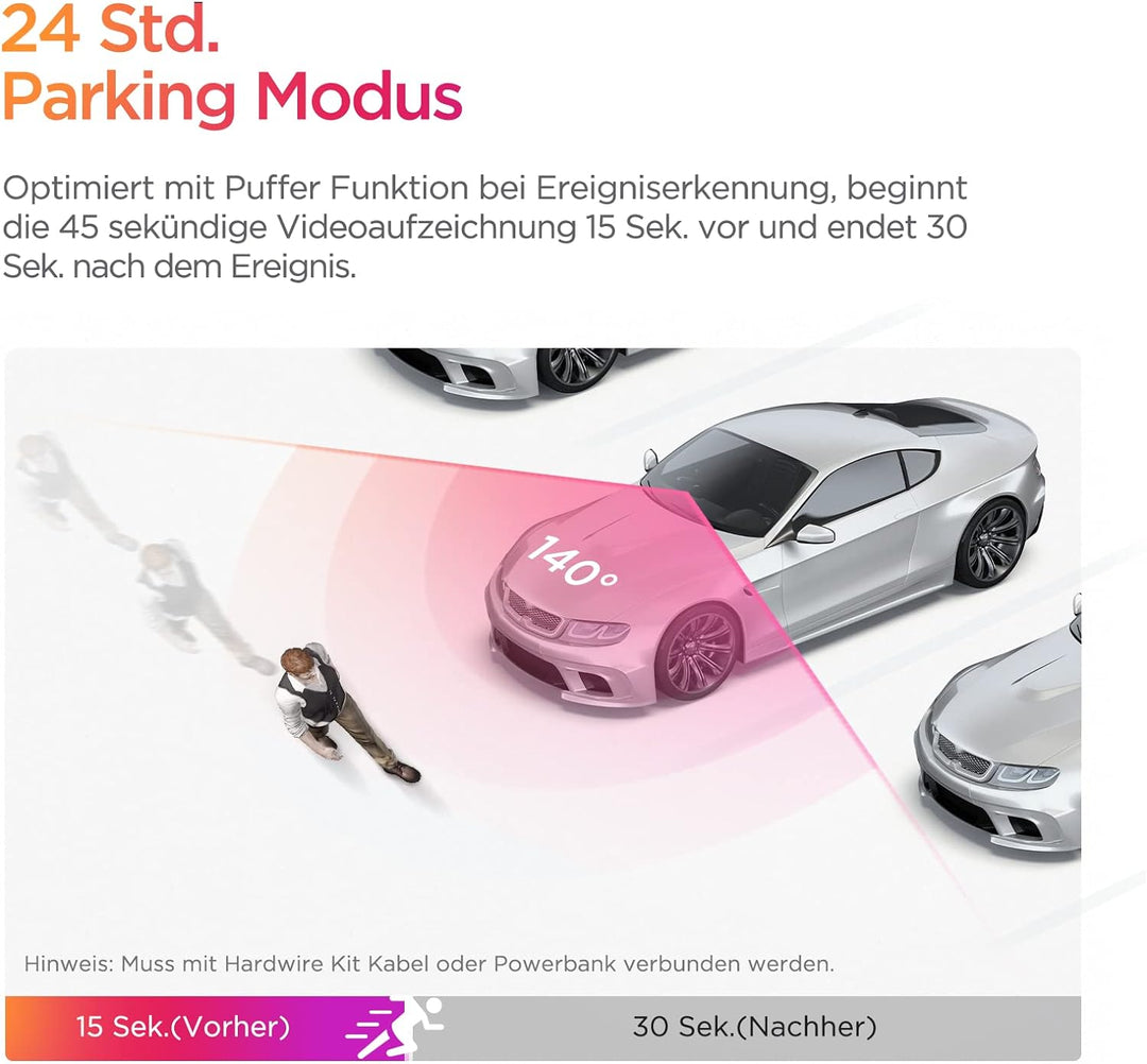 VIOFO Dashcam A119 Mini 2, Front 2,7K 5GHz Wi-Fi, 2K 60fps/HDR 30fps Sprachsteuerung, STARVIS 2 Verb