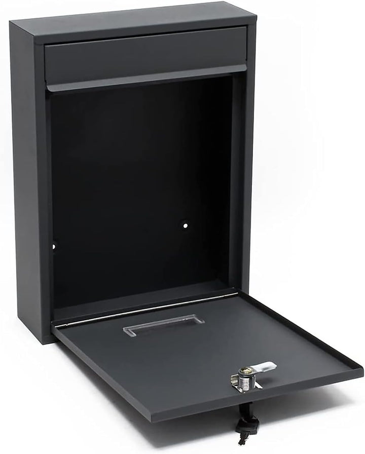 kippen 10005AN Briefkasten Modell MAIL, Farbe Anthrazit, Schwarz, Dimensioni: 320x215x90 mm