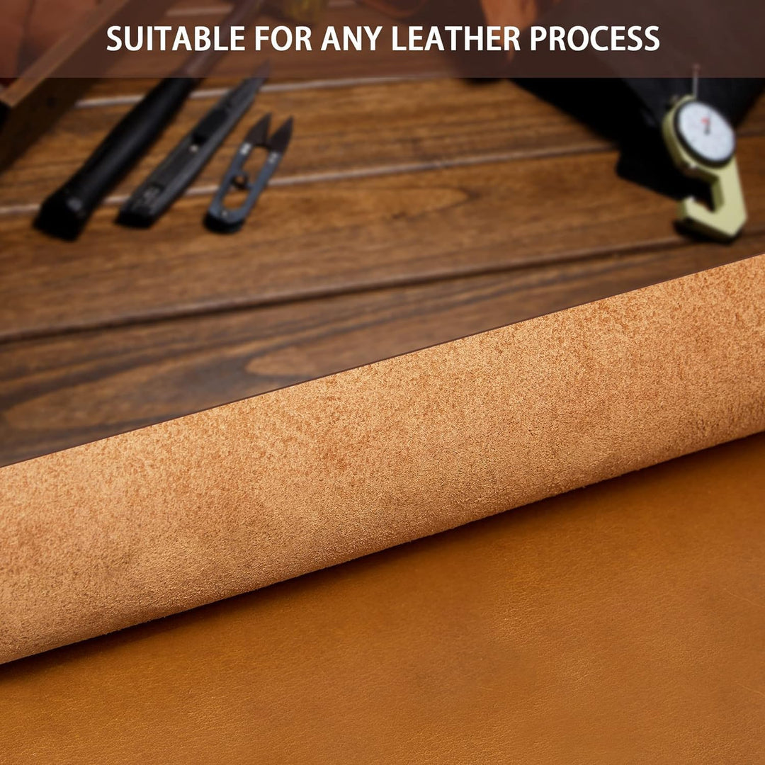 Heavy Weight Bourbon Brown Tooling Leather Square 3.6mm-4.0mm (9-10oz) Thick Full Grain Cow Hide Lea