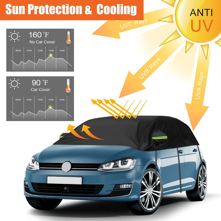 Autoabdeckung Wasserdicht Ersatz für VW Golf MK5/MK6/MK7/MK8 2004-2024, Halbgarage, Autohülle Autopl