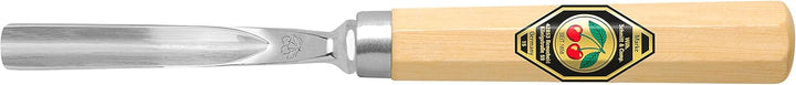 "KIRSCHEN" Werkzeuge 3240006 | Kerbschnitzbeitel mit Weissbuchenheft Stich 39, gebogen & V-förmig -