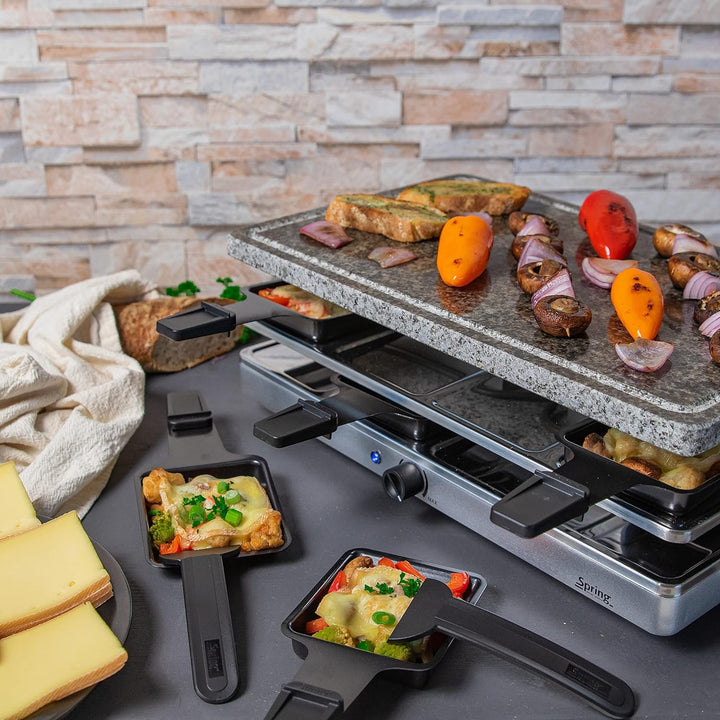 Spring Raclette mit Alugrillplatte-KP3267410001 Raclette mit Granitstein Grau one