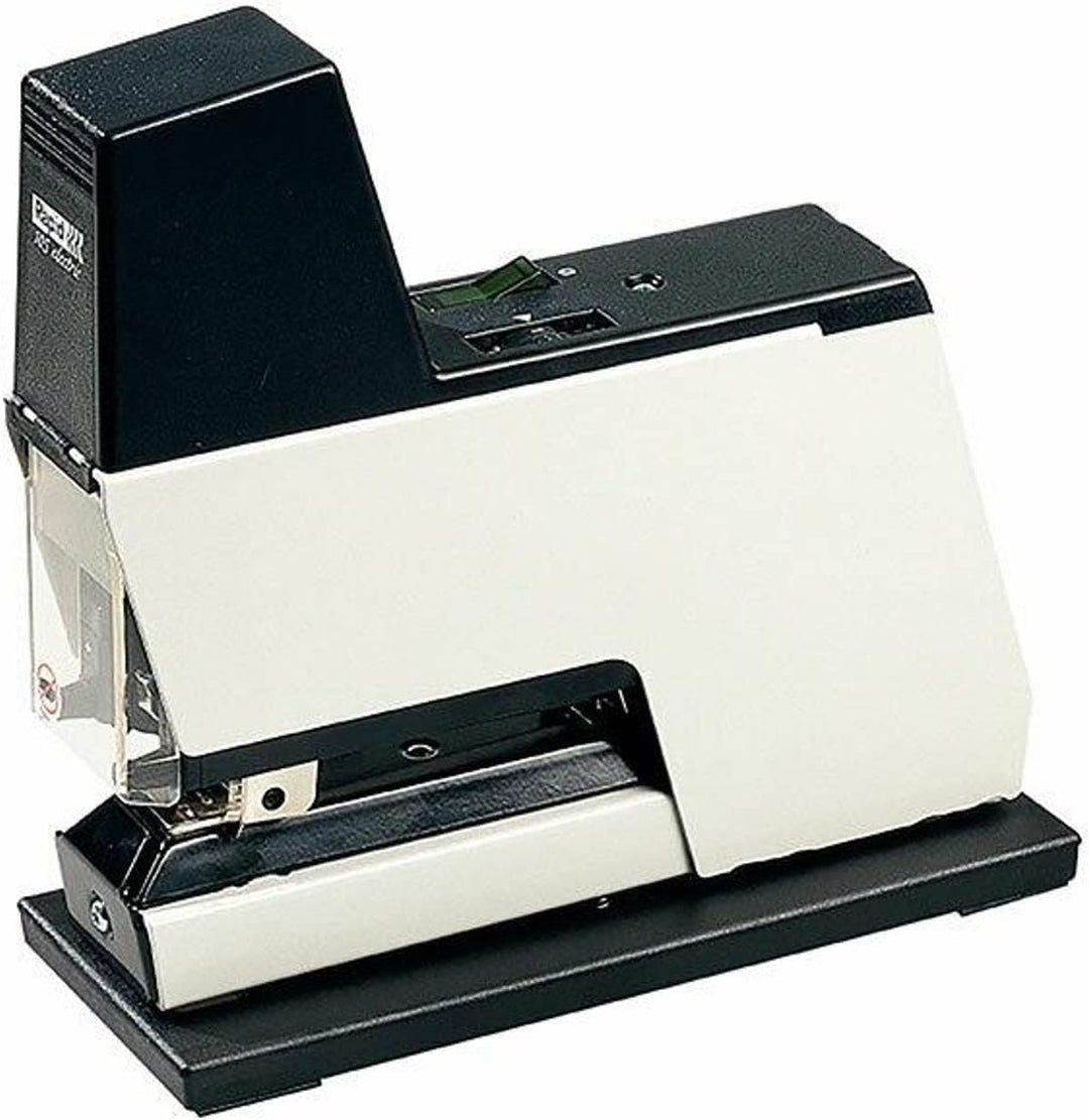 Rapid 10870402 Elektrisches Heftgerät 105E, 50 Blatt, Heftklammertyp 66, weiss/schwarz