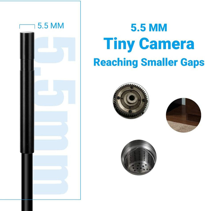 Endoskop WIFI Endoskopkamera mit licht Inspektionskamera Borescope HD 1920P 5,0 Megapixeln 5,5mm 5m