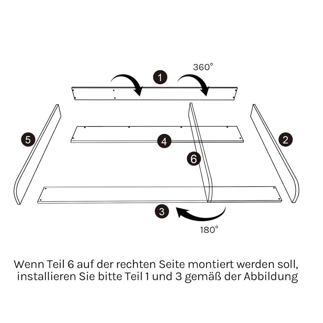WOLTU Wickelaufsatz aus Holz, Wickeltischaufsatz Wickelkommode Aufsatz mit Trennfach Tiefe 48 cm, fü