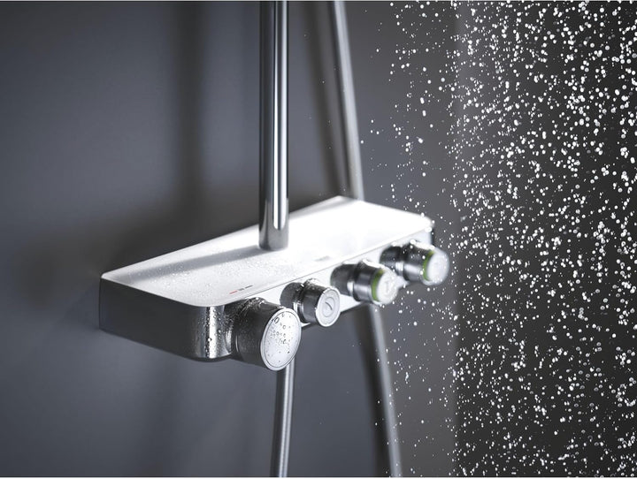 GROHE Euporia Smartcontrol 310 Cube Duo - Duschsystem mit Thermostatbatterie (wassersparend, 3 Strah