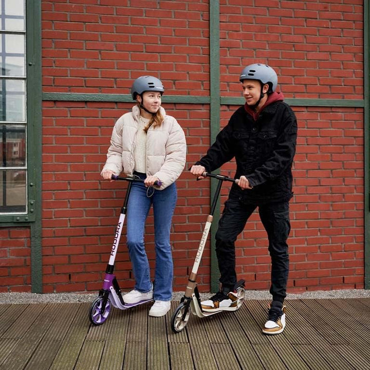 HUDORA BigWheel® 205 Advanced Scooter - Komfortabler Aluminium-Roller für bis zu 100kg - Höhenverste