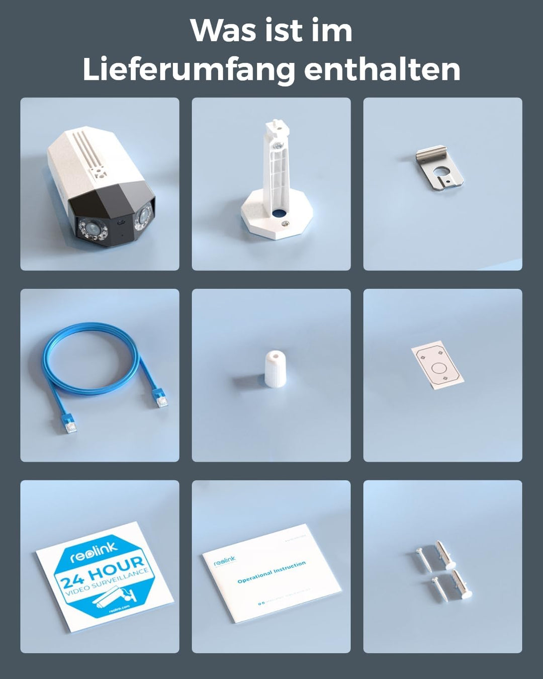 Reolink 4K Dual-Lens überwachungskamera aussen mit 180° Sichtwinkel, Outdoor IP-Kamera, Person/Fahrz