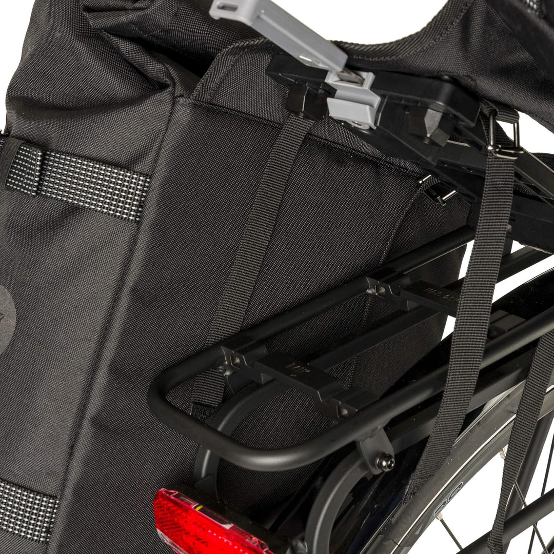 AGU H2O Roll-Top Doppelte Fahrradtasche II Urban MIK 28 Schwarz, 28 Schwarz
