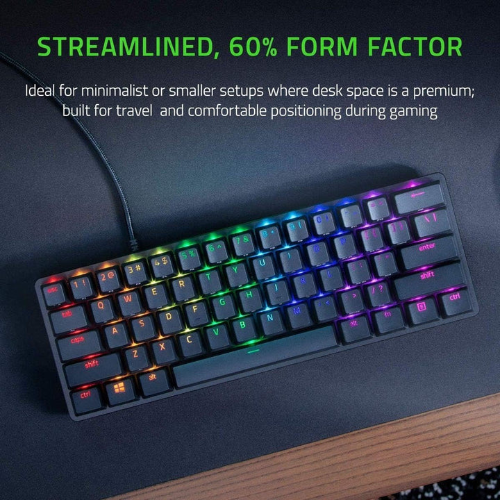 Razer Huntsman Mini (Purple Switch) - Kompakte 60% Gaming Tastatur (Klickende Optisch-Mechanische Sw