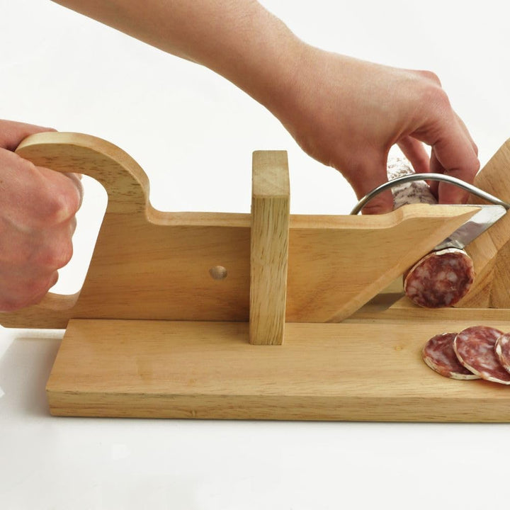 CÉCOA - Wurstschneider – hohe Qualität aus Buche und Stahl – Vielseitigkeit beim Schneiden – sicher
