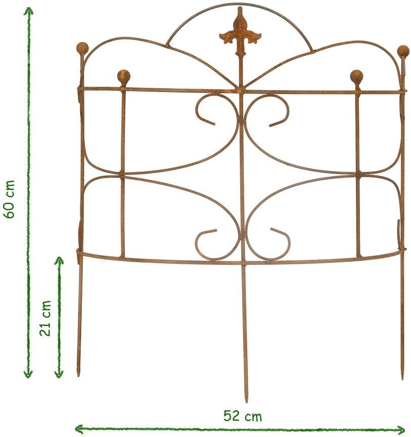 ecosoul Staudenhalter Strauchhalter bodennah 2-teilig rund Rankhilfe Beet Metall Eisen Rost Deko