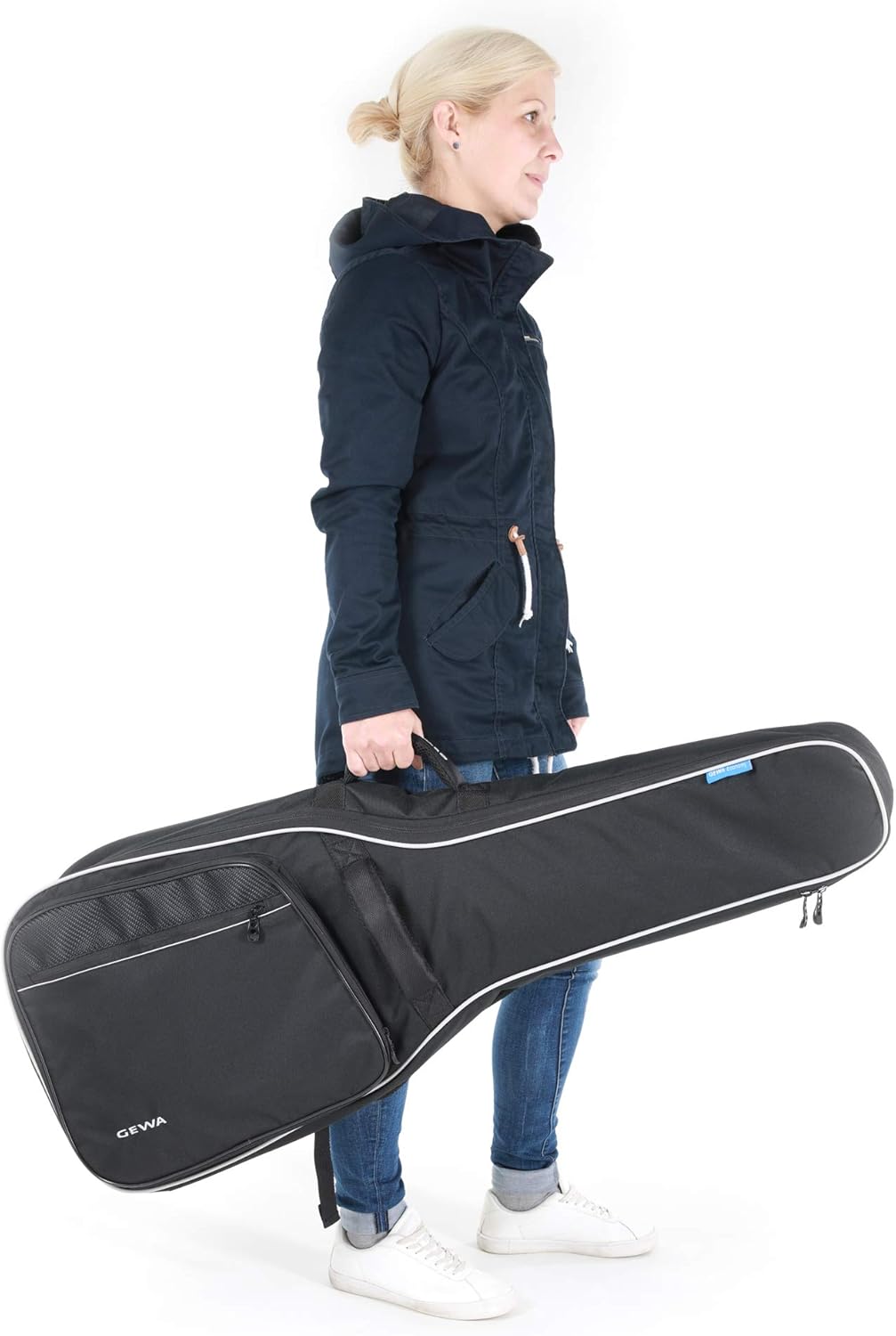 GEWA Gig Bag Economy 12mm für E-Gitarre Explorer, schwarz (reissfest und wassergeschützt, 12mm Polst