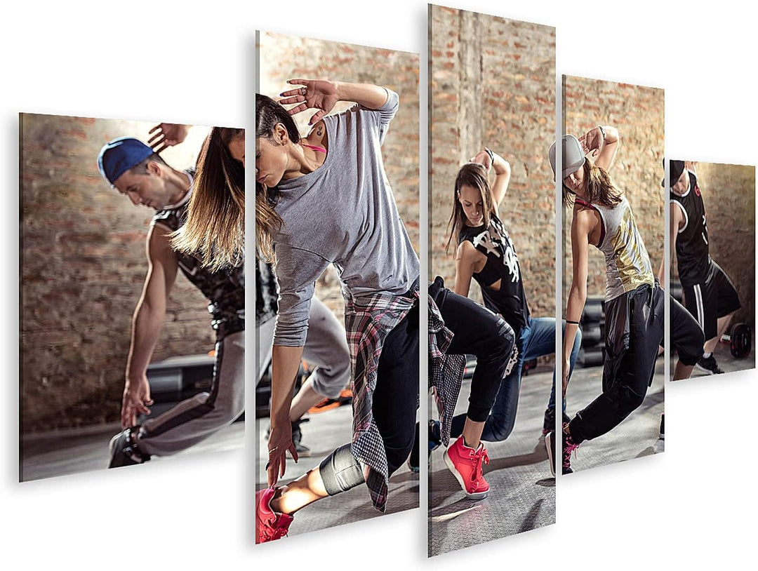 islandburner Bild auf Leinwand Break Dance Gruppe Tanz Unterricht Bilder Wandbilder Poster Leinwand