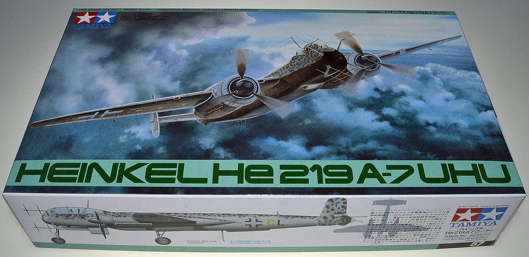 Tamiya 300061057-1:48 WWII Deutsche Nachtjäg Heinkel Uhu He219