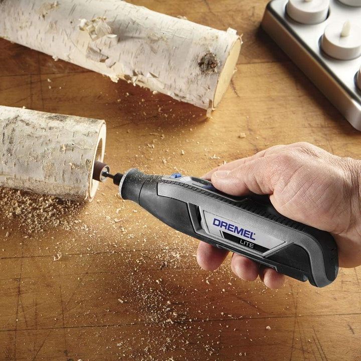 Dremel Lite 7760 Akku Multifunktionswerkzeug 3.6V, Set mit 15 Zubehörteilen, Variable Drehzal 8.000-