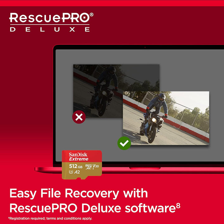 SanDisk Extreme microSDXC UHS-I Speicherkarte 512 GB + Adapter (Für Smartphones, Actionkameras und D
