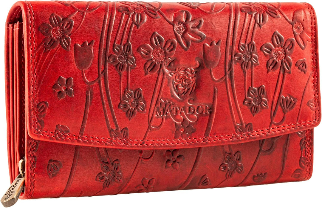 MATADOR Lima Geldbeutel Damen Leder Mit Edler Geschenk Box | Portemonnaie Gross Mit RFID Schutz | Le