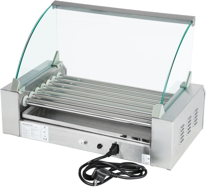 Royal Catering Hot Dog Grill Hot Dog Maschine Hot Dog Maker (7 Rollen, Platz für 12 Würstchen, 1.400