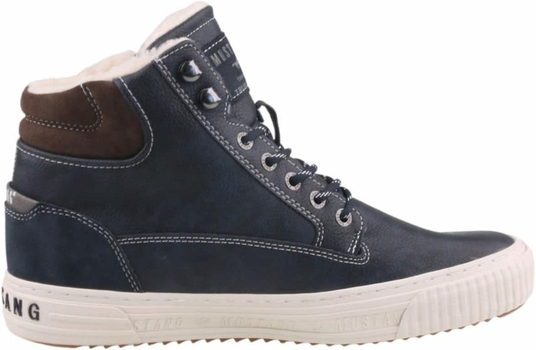 MUSTANG Herren Stiefel Schnürboots 44 EU Blau, 44 EU Blau