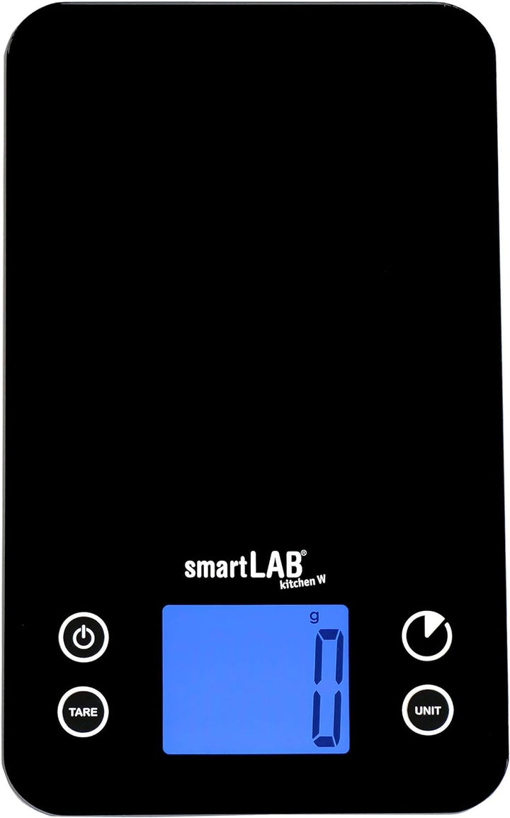 SmartLab Kitchen W Küchenwaage mit Bluetooth |Digitalwaage für die Küche aus Glas |Lebensmittelwaage
