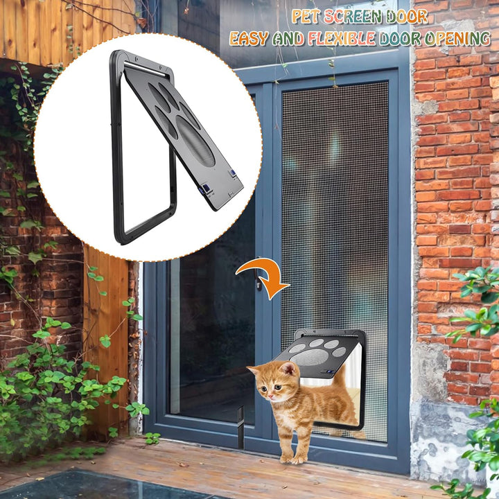 Katzenklappe Hundeklappe für Innentür Aussentür Türen Fenster Fliegengitter Hundeklappen mit Magnet