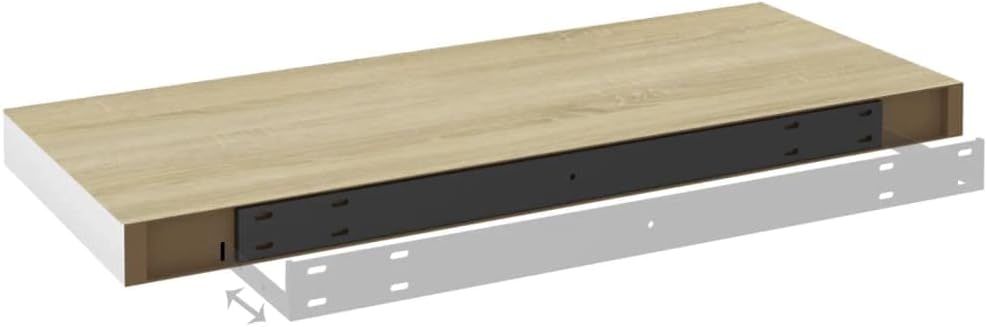 Schweberegal 60x23,5x3,8 cm Floating Wall Shelf HĂ€ngeregal Regale Wandregale Regalboden Regal Eiche